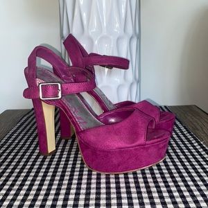 Magenta High Heels - Size 8 - Gently Worn - Brand: Brash